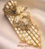 Brooch BR9012, 18K gold, 42cts diamonds brooch, * CLICK TO ENLARGE *